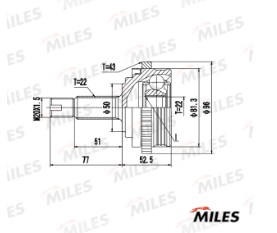 GA20728 ШРУС LADA PRIORA 2170/KALINA 1118 1.6 04- наружн.