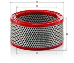 Воздушный фильтр  MANN-FILTER ДВС а/м C 1633/1
