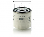 W 7008 Фильтр масляный MANN-FILTER